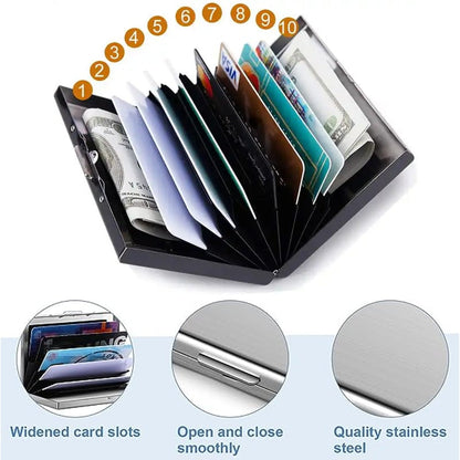 💳 Stainless Steel RFID-Blocking Card Holder