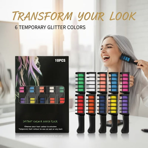 10-Color Vibrant Hair Dye Stick