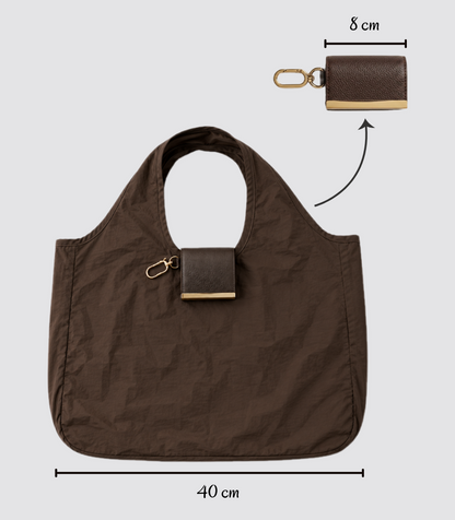 Mini Keychain Foldable Bag – Full-Size Reusable Tote for Groceries, Travel & Daily Errands