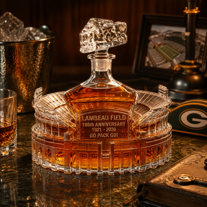 Go Pack Go! 105th Anniversary Lambeau Field Edition Whiskey Bottle