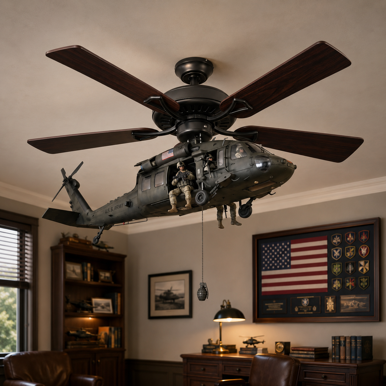 Helicopter Ceiling Fan Attachment Kit – Decorative Ceiling Fan Accessories for Home & Room Decor