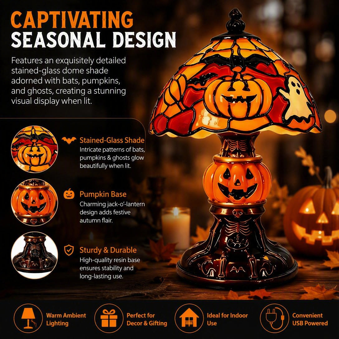 🎃Halloween Ghost Bat Pumpkin Table Lamp