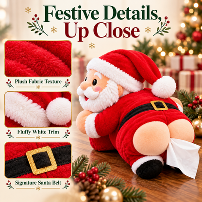 🎅Funny Santa Claus Butt Tissue Box Holder Christmas Plush Toy 2026