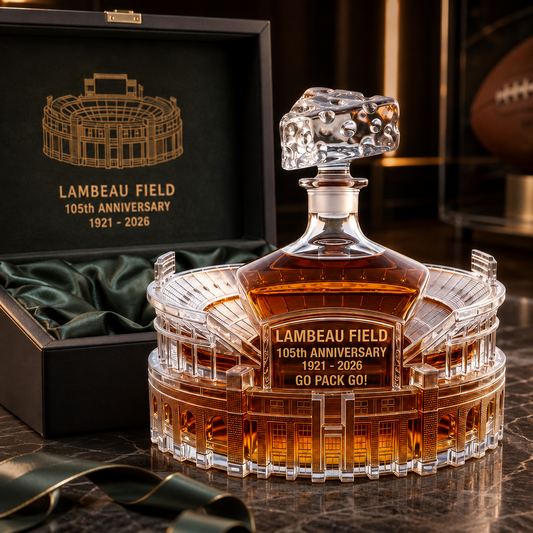 Go Pack Go! 105th Anniversary Lambeau Field Edition Whiskey Bottle