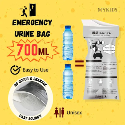 🚽 700ml Large Capacity Emergency Urine Bags | Portable Leakproof Disposable Pee Solution