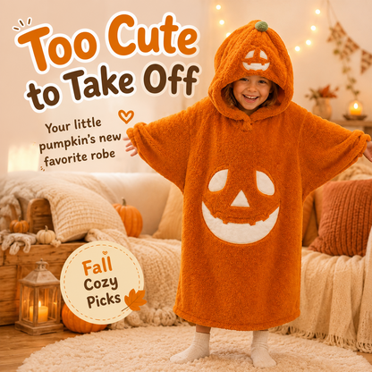 🎃Spooky Cozy Halloween Pumpkin Hooded Plush Robe
