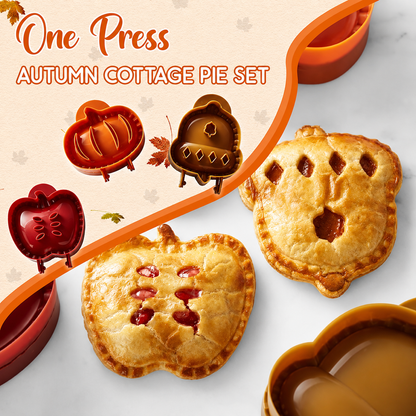 🍎 Fall Hand Pie Molds Set of 3 – Autumn Pumpkin, Apple & Acorn Dough Pressing Stamp Moulds for Thanksgiving & Christmas Baking ✨