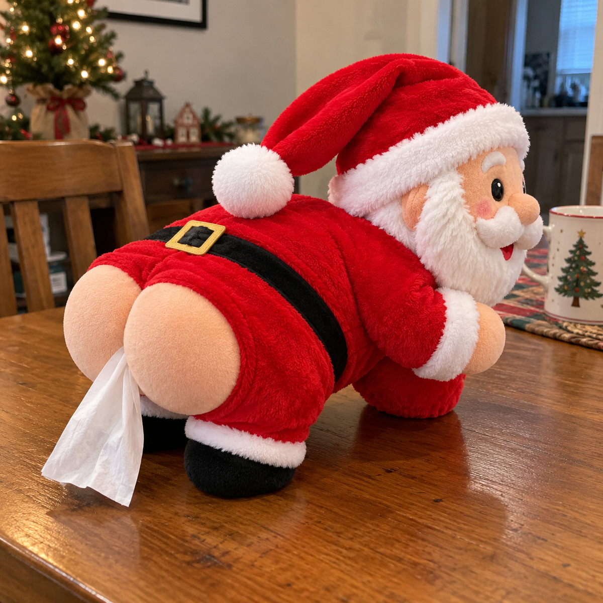 🎅Funny Santa Claus Butt Tissue Box Holder Christmas Plush Toy 2026
