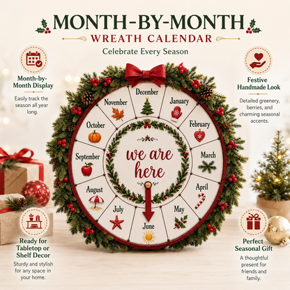 🎄Christmas Month Countdown Wheel Wooden Calendar Sign🎅