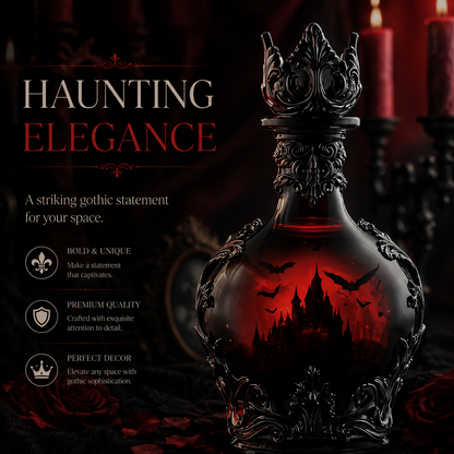 🧛 Gothic Vampire Elixir Whiskey Decanter | Magic Potion Style Liquor Bottle 🍷