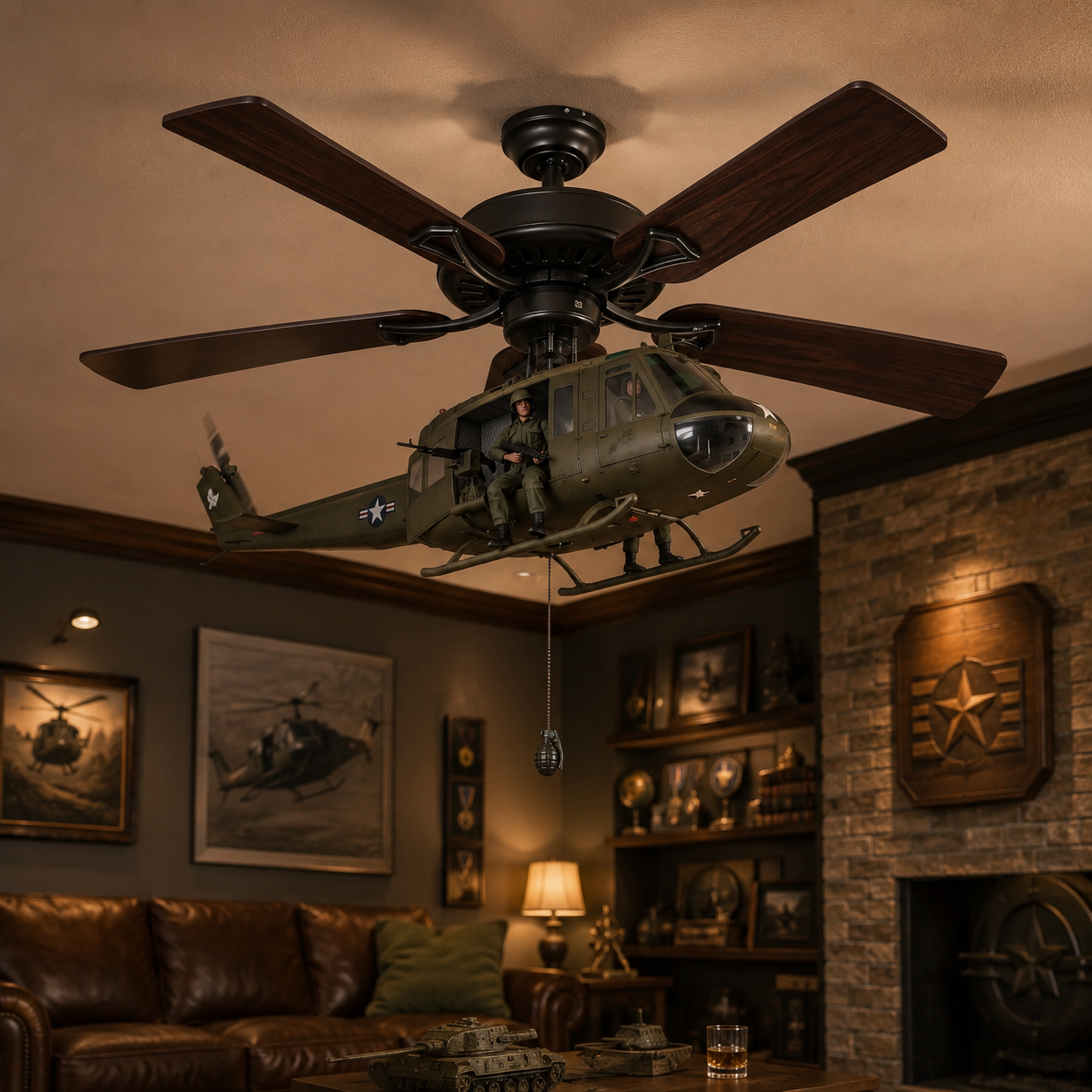 Helicopter Ceiling Fan Attachment Kit – Decorative Ceiling Fan Accessories for Home & Room Decor