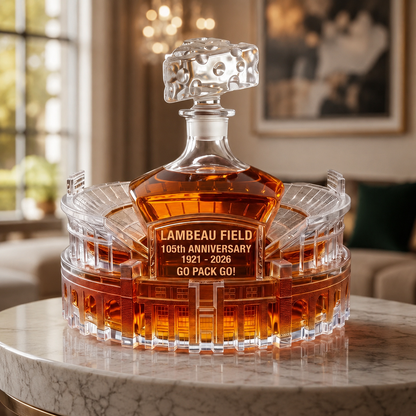 Go Pack Go! 105th Anniversary Lambeau Field Edition Whiskey Bottle