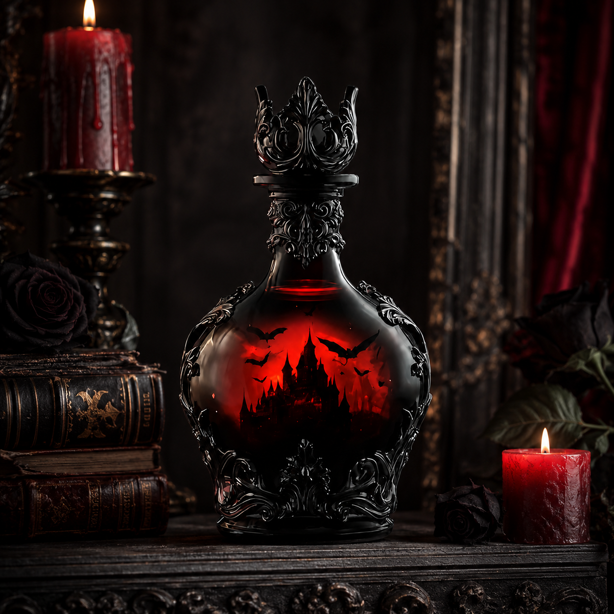🧛 Gothic Vampire Elixir Whiskey Decanter | Magic Potion Style Liquor Bottle 🍷