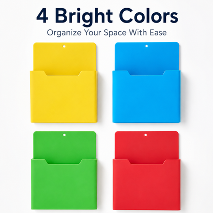 🧲 Magnetic File Holder Document Pocket Organizer for Refrigerator Locker Whiteboard 📁