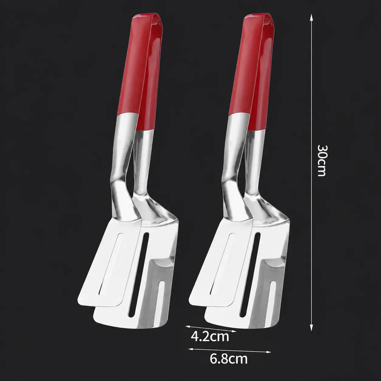 🍳 2-in-1 Stainless Steel Spatula Tongs – Grip, Flip & Serve