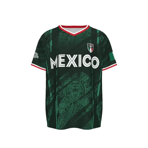 ⚽🏆Mexico 2026 Retro Soccer Jersey – Chichén Itzá Pyramid Graphic All-Over Print Sportswear