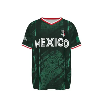 ⚽🏆Mexico 2026 Retro Soccer Jersey – Chichén Itzá Pyramid Graphic All-Over Print Sportswear