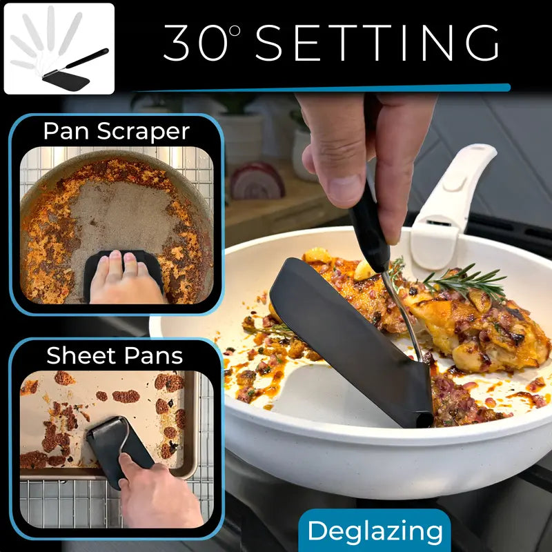 🚀🔥7-in-1 Adjustable Angle Spatula Set
