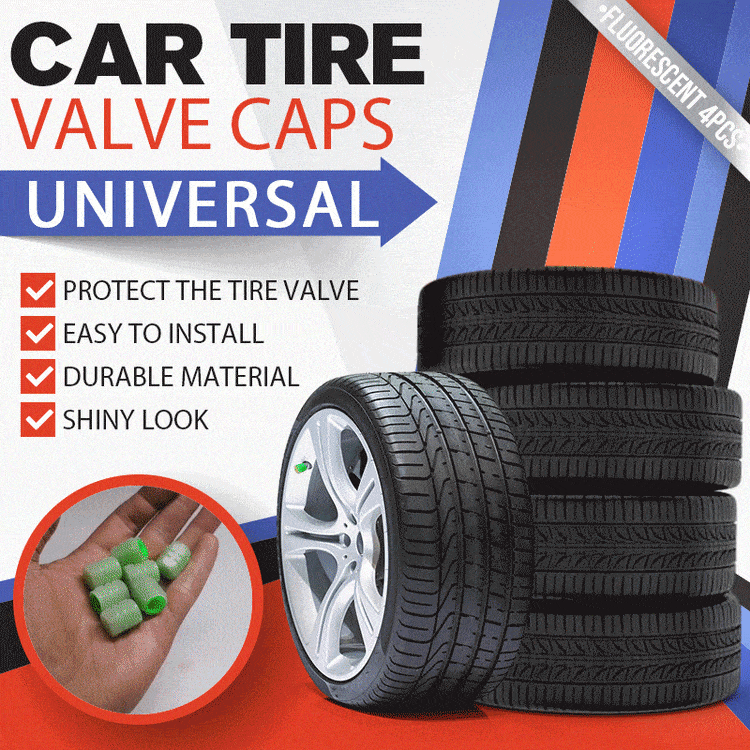 49% OFF This Week Promotions🎉🎉Glow-in-the-Dark Car Tire Valve Cap Set