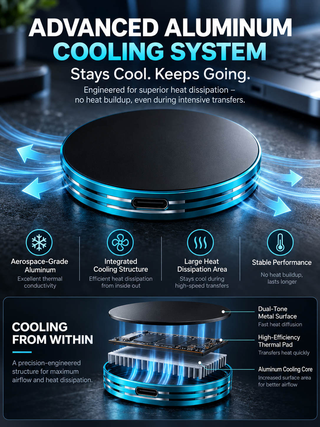 Magnetic Anti-Lost Portable SSD External Solid State Drive