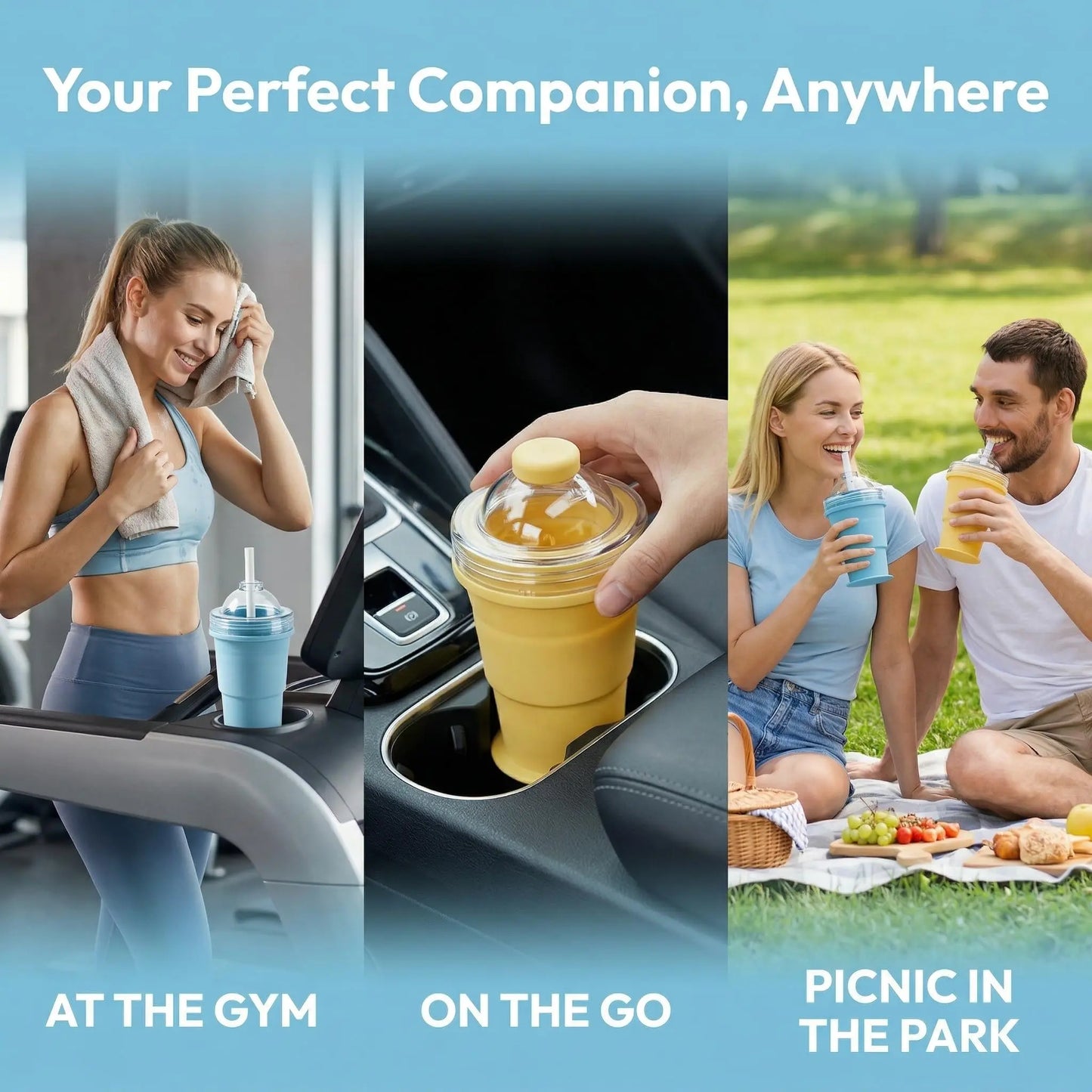 🧊 Buy 1 Get 1 Free! Folding Ice Hockey Cup – Portable Silicone Whiskey Ice Sphere Maker & Drink Cup 🍹
