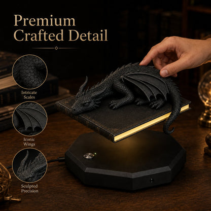 🐉 Magnetic Levitating Floating Dragon Lamp | Bedroom Reading Decor Light