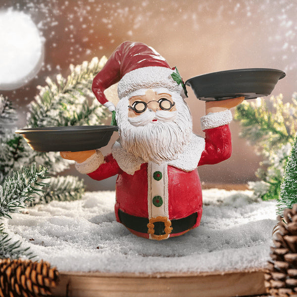 🎄 Christmas Resin Snowman Snack Rack Holder – 2-Tiered Dessert & Candy Bowl Stand for Party Table 🍰✨