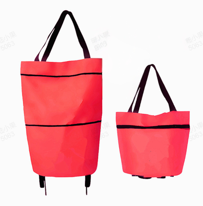 🎁Last Day Promotion 50% OFF🛒 Foldable Grocery Cart Bag – The Rolling Shopping Bag That Saves Your Back