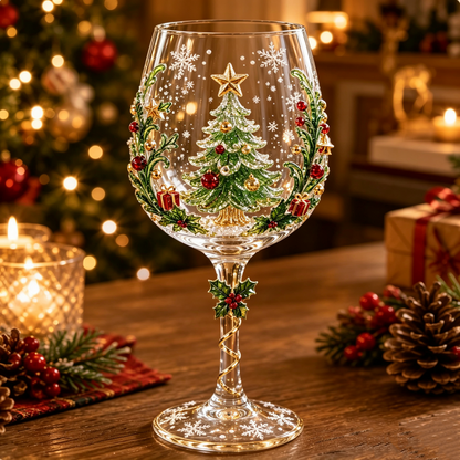 🎄🎁Christmas 3D Wine Glass Collection Gift Box Set