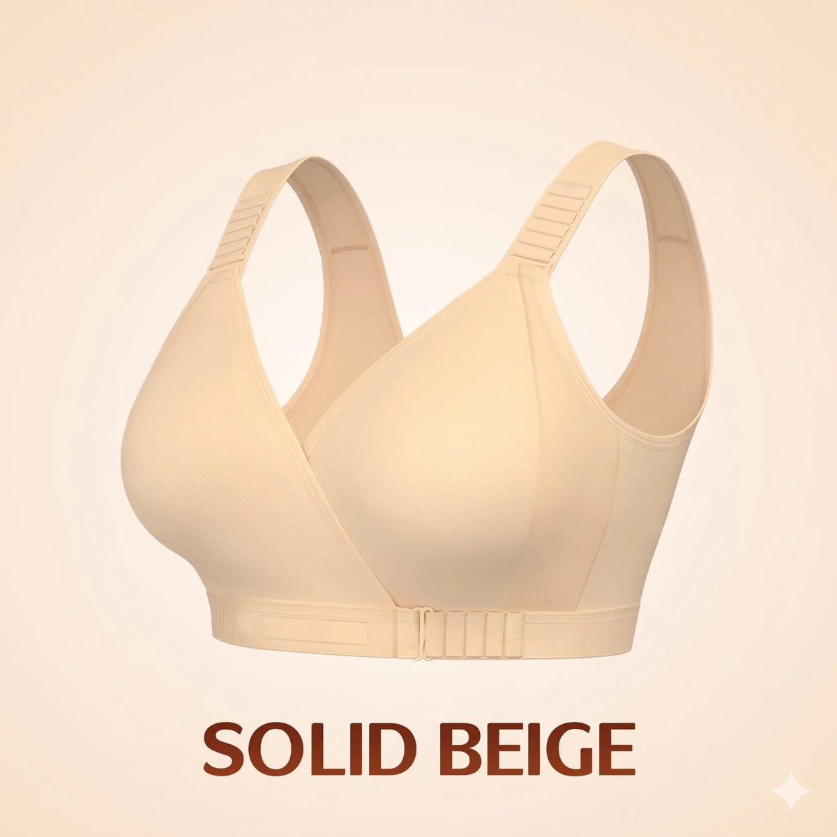 Front-Closure Wireless Comfort Bra – Adjustable Straps & Gentle Support