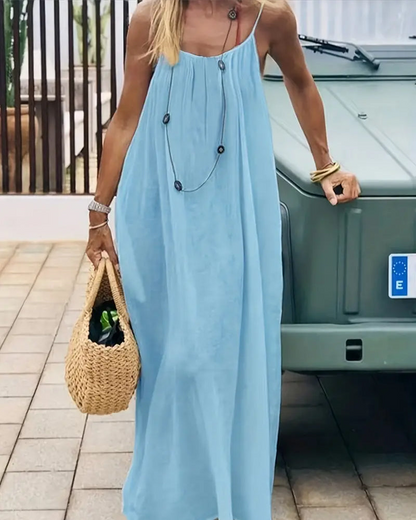 💃LAST DAY SAEL 40% OFF!!✨Women's Solid Color Cami Lounge Dress💕