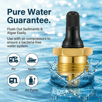 2-Pcs Brass RV Blow Out Plugs with Drain Valve❄️