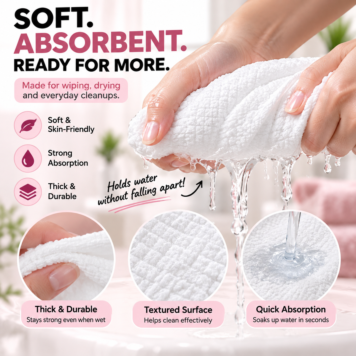30-Pack Disposable Compressed Towels – Soft, Absorbent & Travel-Friendly