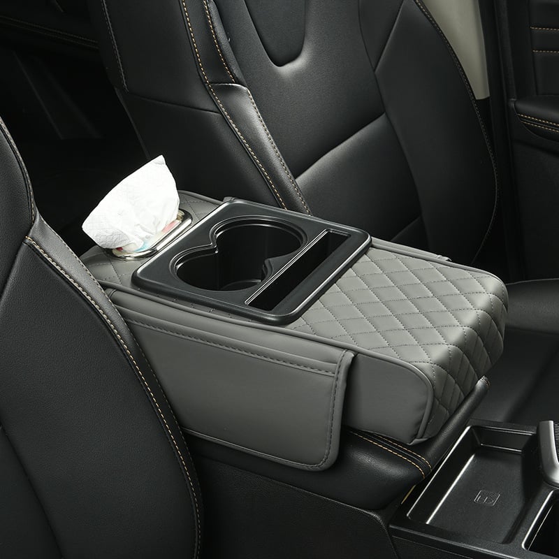 ⚡Waterproof PU Leather Car Armrest Cushion | Anti-Slip Auto Console Protector Mat