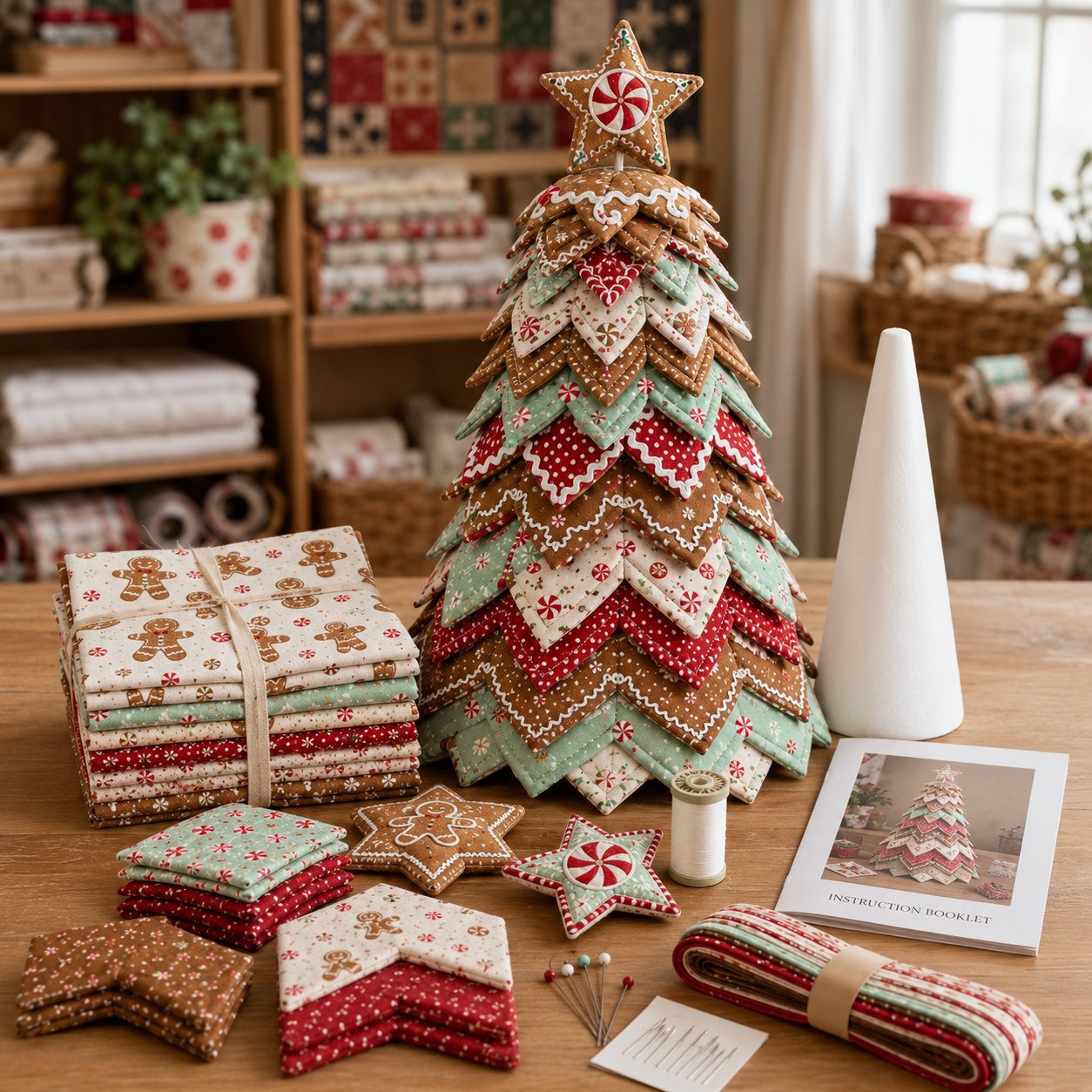 DIY Quilted Santa Christmas Tree Kit