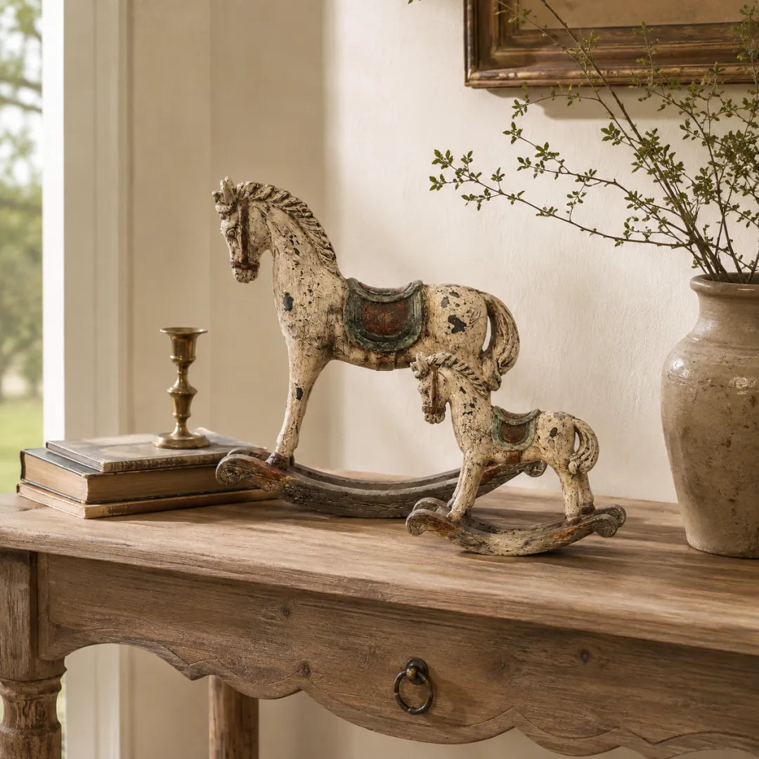 🎠Vintage Heirloom Rocking Horse Decor Set of 2