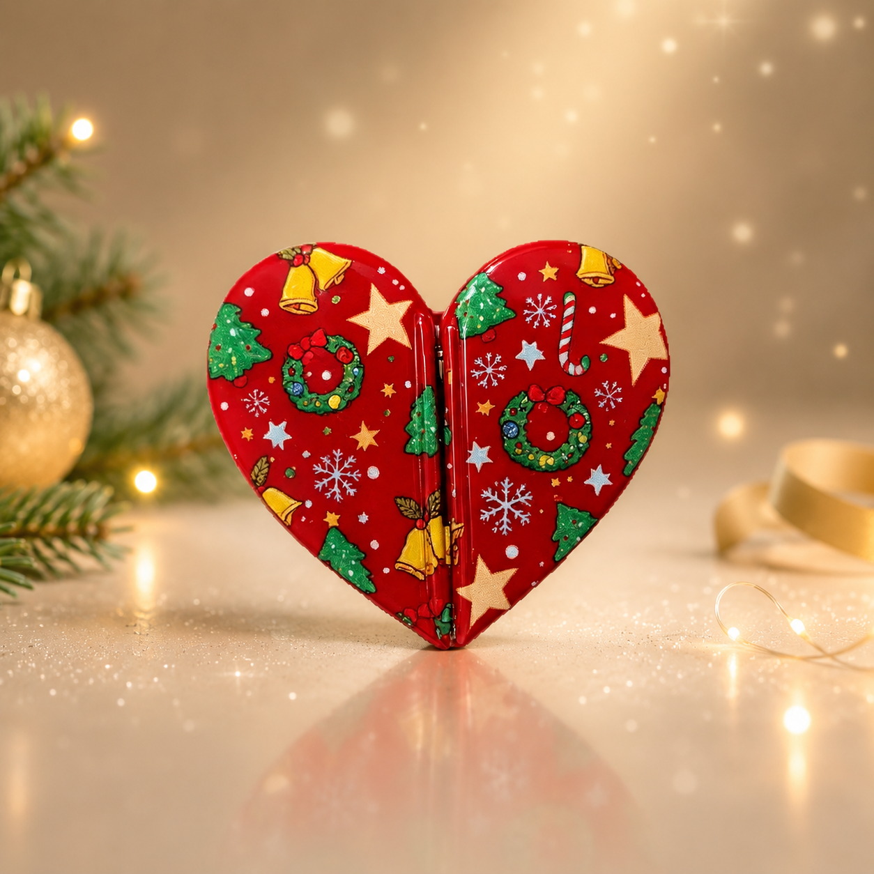 Holiday Magnetic Split Hair Clip - Festive Square Cutout Christmas & Halloween Non-Slip Hair Claw