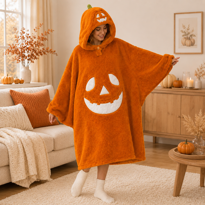 🎃Spooky Cozy Halloween Pumpkin Hooded Plush Robe