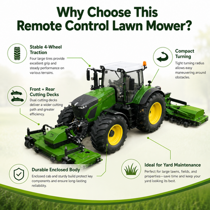 All-Terrain Wireless Remote Controlled Lawn Mower & Trimmer