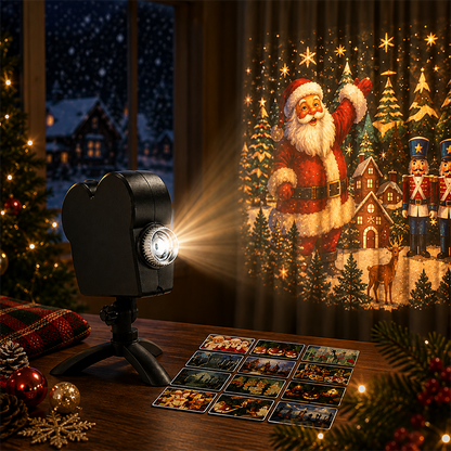 🎄 Christmas & Halloween Window Projector Light – 2-in-1 Projection Lamp with Tripod Stand 🎃