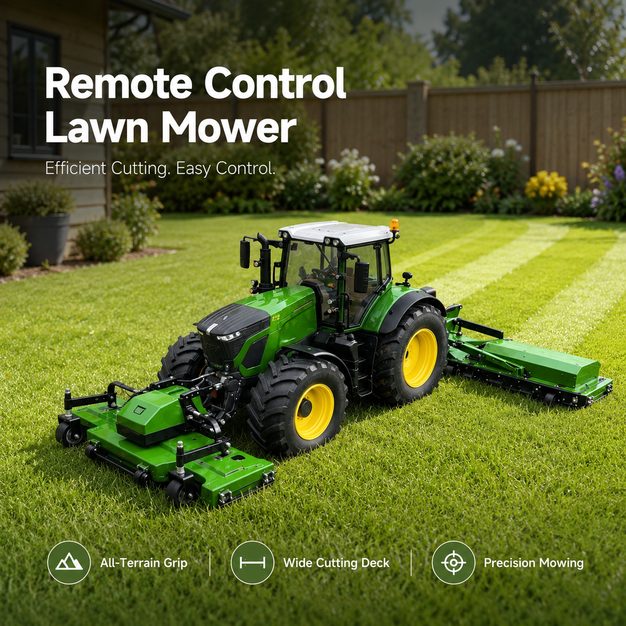 All-Terrain Wireless Remote Controlled Lawn Mower & Trimmer