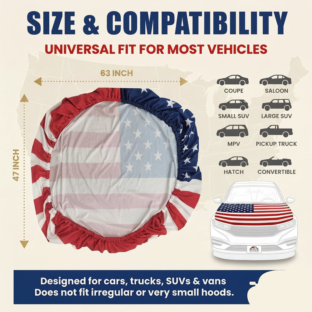 🎉4th Of July Flash Sale 65K+🔥American Car Hood Flag🦅