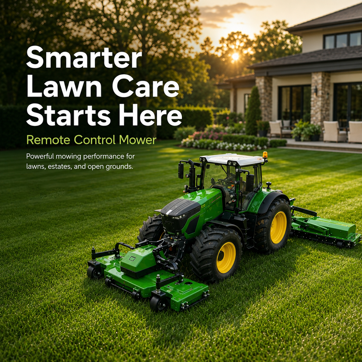 All-Terrain Wireless Remote Controlled Lawn Mower & Trimmer