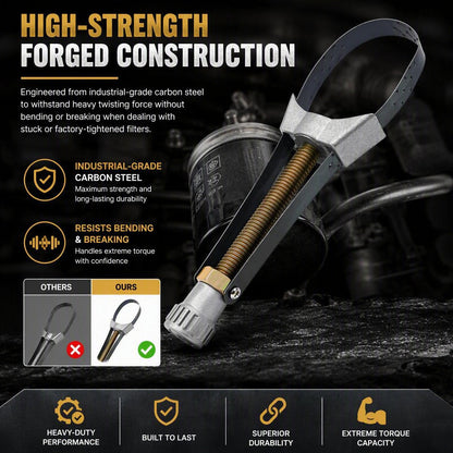 🛠️NEW Auto Car Diameter Adjustable Oil Filter Removal Strap Wrench Tool