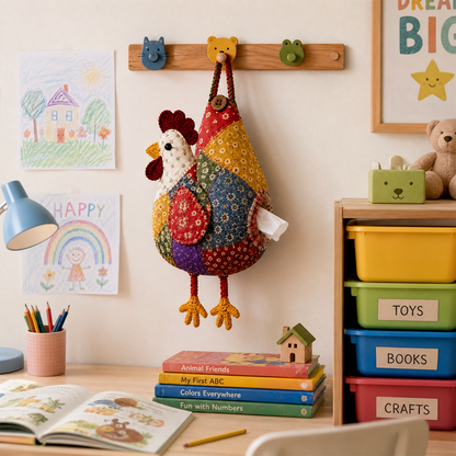 🐔40% OFF | Vintage Patchwork Chicken & Duck Hanging Tissue Holder