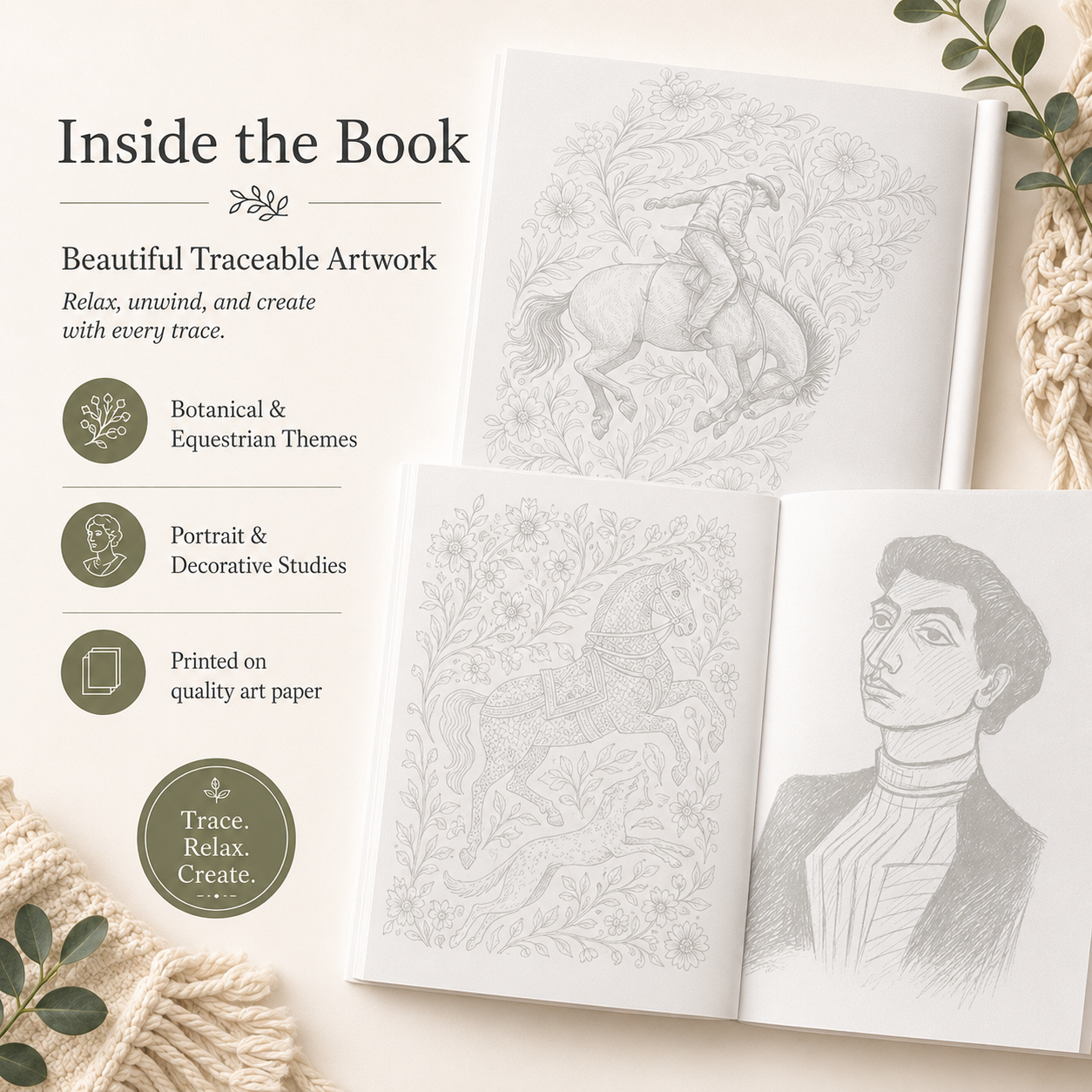 Beginner-Friendly💕Ink Tracing: A Therapeutic Reverse Coloring Experience📚(Deluxe Edition)