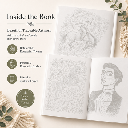 Beginner-Friendly💕Ink Tracing: A Therapeutic Reverse Coloring Experience📚(Deluxe Edition)