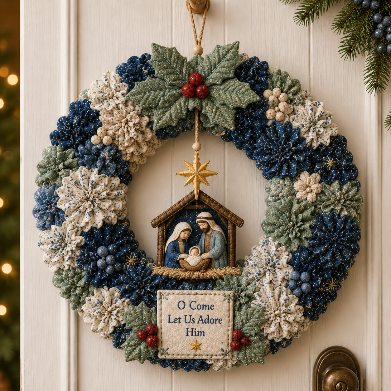🔥Last Day 🔥🎄 3D Fabric Poke Wreath DIY Kit