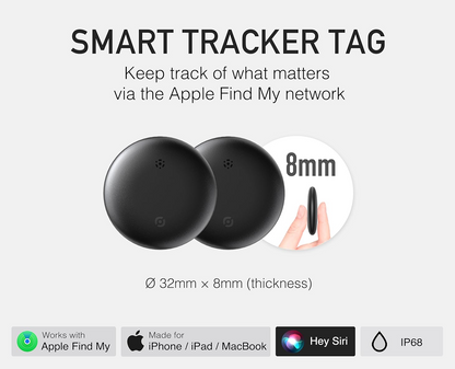 2-Pack AnyTrack Pro Works with Apple Find My (iOS Only) for Worldwide Tracking