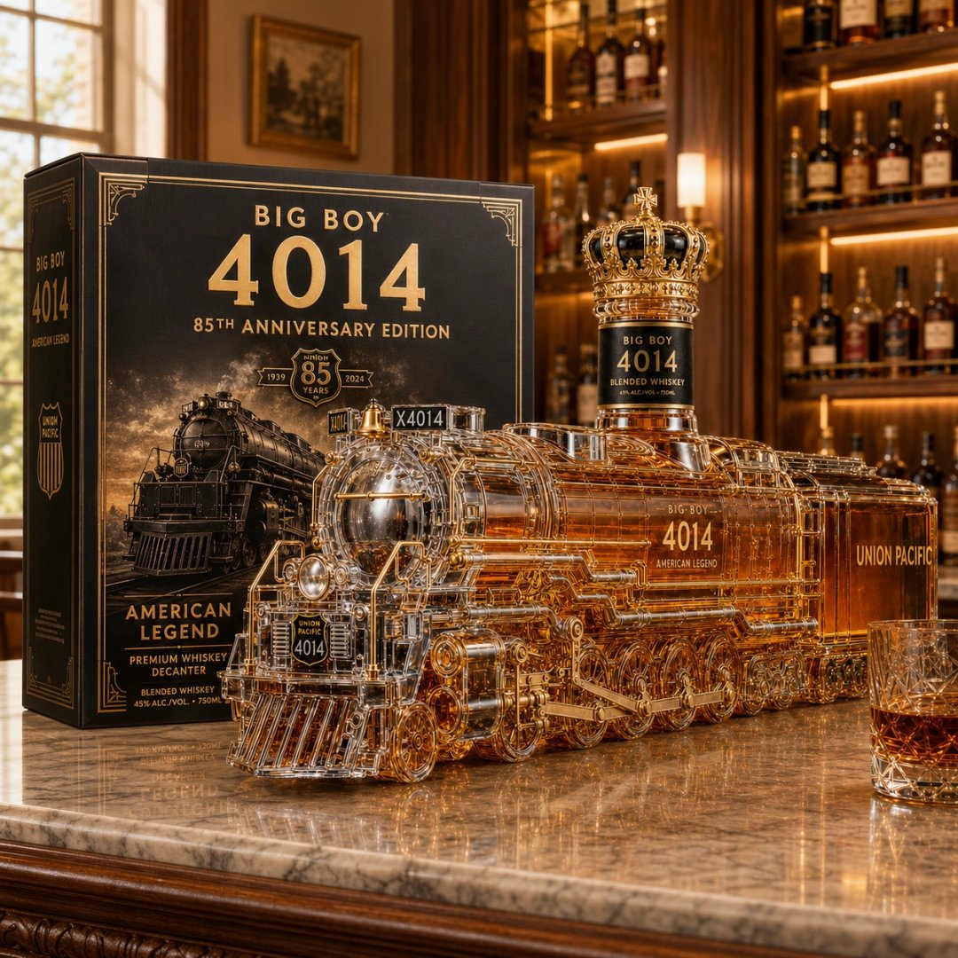🚆Big Boy 4014 85th Anniversary Locomotive Whiskey Decanter